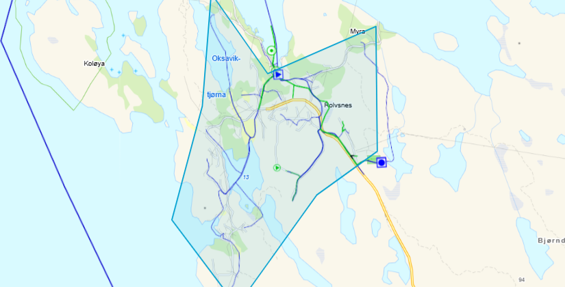 Rolvsnes – Redusert trykk mandag 16. feb